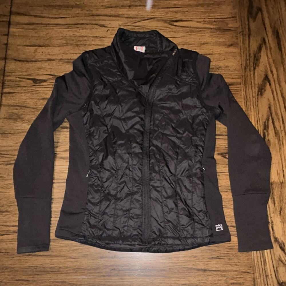 Avalanche Women's Black Athletic Jacket M Thumbholes Zipped Pockets Full Zip